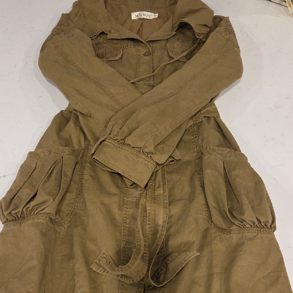 Stylish Women's Utility Jacket in Brown - Picture 7 of 11